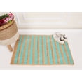 thumbnail image 5 of Rectangle Rug Natural Jute Rug Hand Braided Beige and Turquoise Color Area Rug, 5 of 5