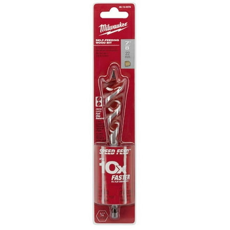 UPC: 0045242224838 | Milwaukee 48-13-0078 Wood Bit  7/8 in Dia  6-1/2 in OAL  Auger Bit  1/4 in Dia Shank  Hex Shank