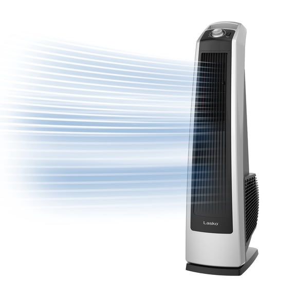 Lasko 35" 3-Speed Oscillating High Velocity Tower Fan Gray/Black, U35105