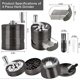 thumbnail image 5 of Hand Crank Herb Grinder, 2.5 Inch Large Capacity Spice Grinder with Handle and Magnetic Lid, 4 Pieces Zinc Alloy Grinder with Drawer and Pollen Collec, 5 of 5