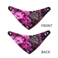 thumbnail image 3 of Rateoe Pink Blossoms Butterfly Print Pet Scarf for Dogs and Cats – Stylish Reflective Design, Breathable & Durable Pet Bandana with Quick-Release Buckle-Medium, 3 of 5
