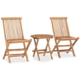 thumbnail image 1 of Juego de comedor para patio Casafoyer de madera maciza de teca, 3 piezas, 1 of 5