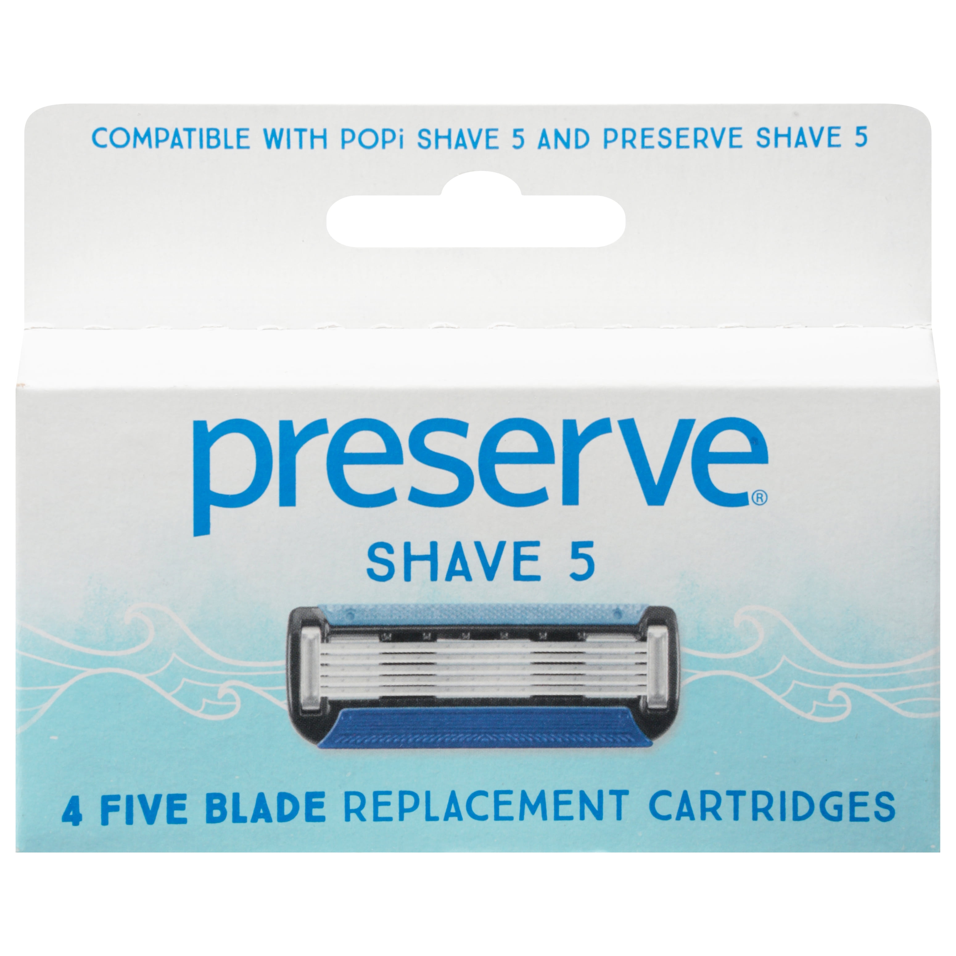Preserve B-11609-6PK Popi Shave 5 Replacement Blades - 4 Count - Pack of 6