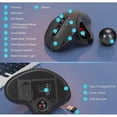 thumbnail image 5 of 2.4G Black Wireless Ergonomic Trackball Mouse, Bluetooth Rollerball Mouse,3 Adjustable DPI, Compatible with PC, Laptop, 5 of 5