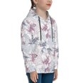 thumbnail image 3 of Xecao Lilies Flowers Print Youth Hoodie Sweatshirt,Boys Hoodies,Essentials Hoodie-Large, 3 of 6