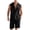 #02 Black 【Mix & Match: Essential Colors in Stock】, variant on Men's Summer Casual Linen Cotton Hooded Sleeveless Shirt Shorts 2 Piece Set Loose Fit Solid Color Outfits for Beach Vacation Golf Streetwear Loungewear Modern Fashion Essential