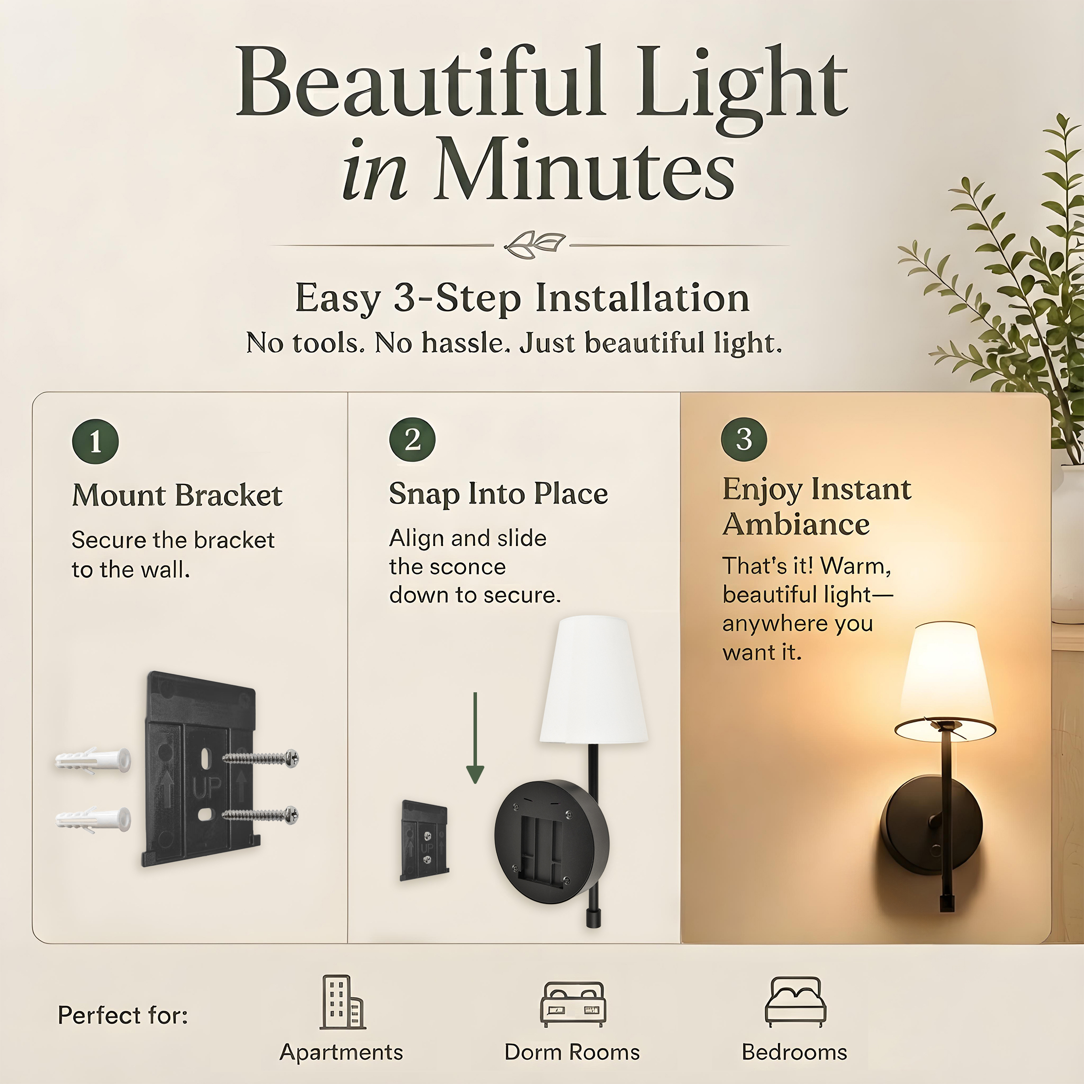 BHG rechargeable Wall Light