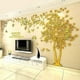 thumbnail image 4 of BRILLAR Adhesivo de pared de árbol DIY 3D para decoración del hogar, perfecto para sala de estar, dormitorio o habitación de niños (dorado, tamaño pequeño, 200 x 100 cm), 4 of 5