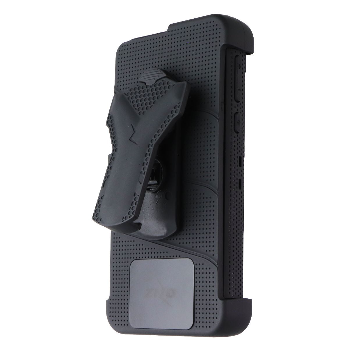 ZIZO BOLT Series Motorola Moto E6 Case | Heavy-duty Military-grade Drop Protection w/ Kickstand Included Belt Clip Holster Tempered Glass Lanyard (Black/Black)