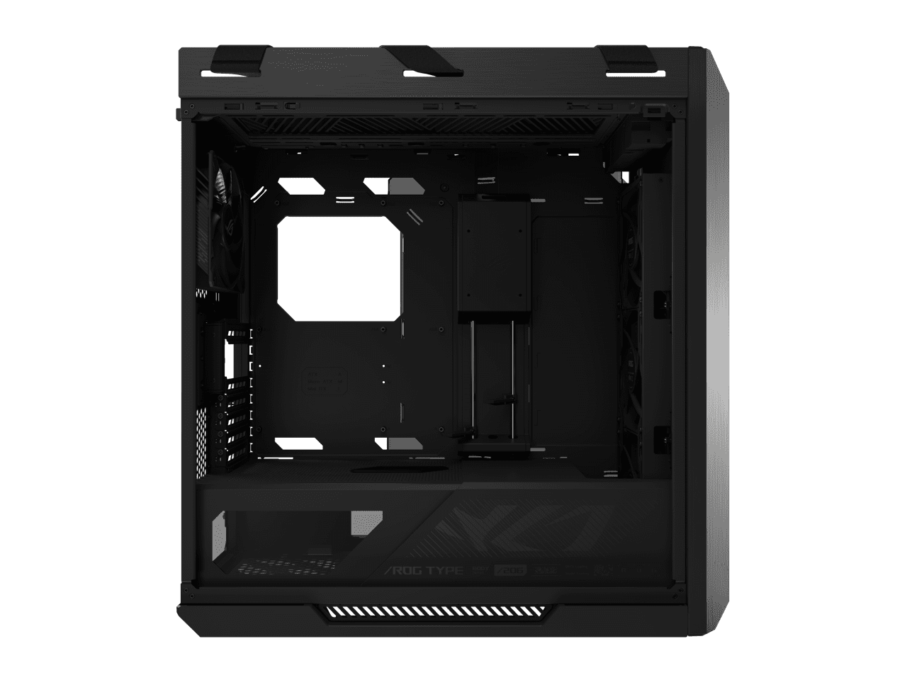 The ASUS ROG Strix Helios II is an EATX mid-tower gaming PC case featuring dual tempered glass panels and an aluminum diamond-grille design, four pre-installed fans for advanced cooling, and support