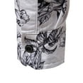 thumbnail image 6 of Leesechin Mens Floral Print Dress Shirt Flower Pattern Slim Fit Long Sleeve Button Down Shirts S-2XL, 6 of 9