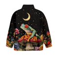 thumbnail image 5 of Uorisanigo Girls Sweatshirts Fashion Quarter-Zip Pullover Jacket Oversized Aesthetic Hippie Frog Long Sleeve Pullover Tops Cropped Hoodies for Vacation Shopping Exercise Wear, 5 of 7