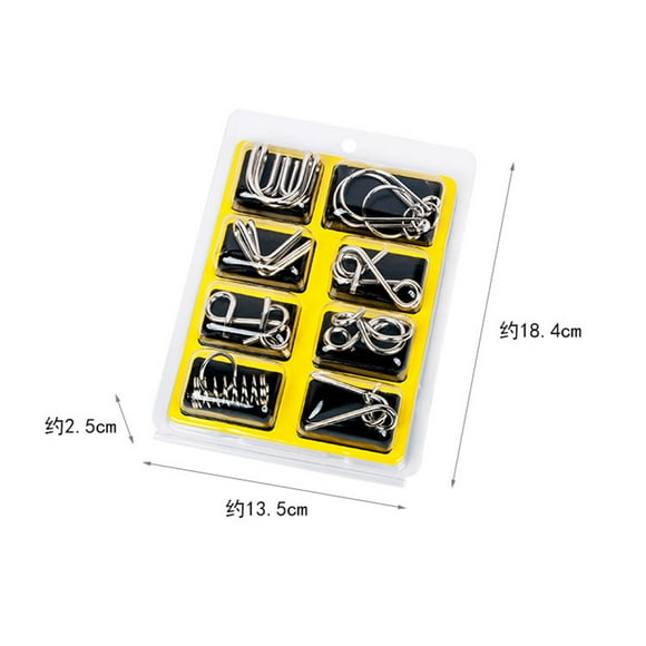 Rompecabezas de alambre de Metal, prueba de inteligencia, juego mental, juguetes, rompecabezas de alambre de Metal, juguete para trucos de magia