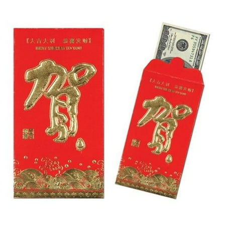 Beistle 57345 Red Pocket Money Envelopes Pack of 12