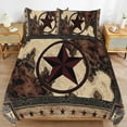 thumbnail image 3 of Western Texas Star Vintage Style Stars On Wood Panel Print Rustic Set Duvet Cover Bedding Set Duvet Cover Polyester Quilt Cover for Full Size, 3 of 6