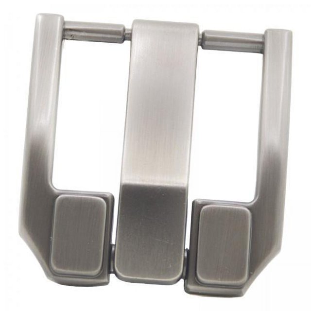 2 hebillas de cinturón de repuesto plateadas para hombres y mujeres, aleación resistente, rectangular, 1,5" 2 piezas