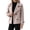 Beige Cropped, variant on Women's Wool Blend Cropped Peacoat Jacket Notched Lapel Double Breasted Cuff Detail Cozy Dressy Casual Elegant office Work Blazer Fall Winter Wine