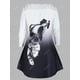 thumbnail image 2 of Más el tamaño de Ombre de la mariposa Sheer yugo de manga larga Tee Rosegal  Mangas largas de talla grande, 2 of 5