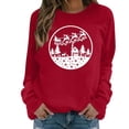 thumbnail image 2 of Nouveau Womens Summer Tops 2023 Shirts Col Rond Manches Longues Tops Imprimé Régulière Coupe Décontractée Sweat Oversize for Women, 2 of 6