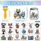 thumbnail image 2 of 18 hojas de pegatinas de animales divertidos para transferencia de botellas de vidrio, UV, DTF, tazas, calcomanías de mascotas, perros y pájaros, calcomanías para el hogar, jarrones y porcelana., 2 of 9