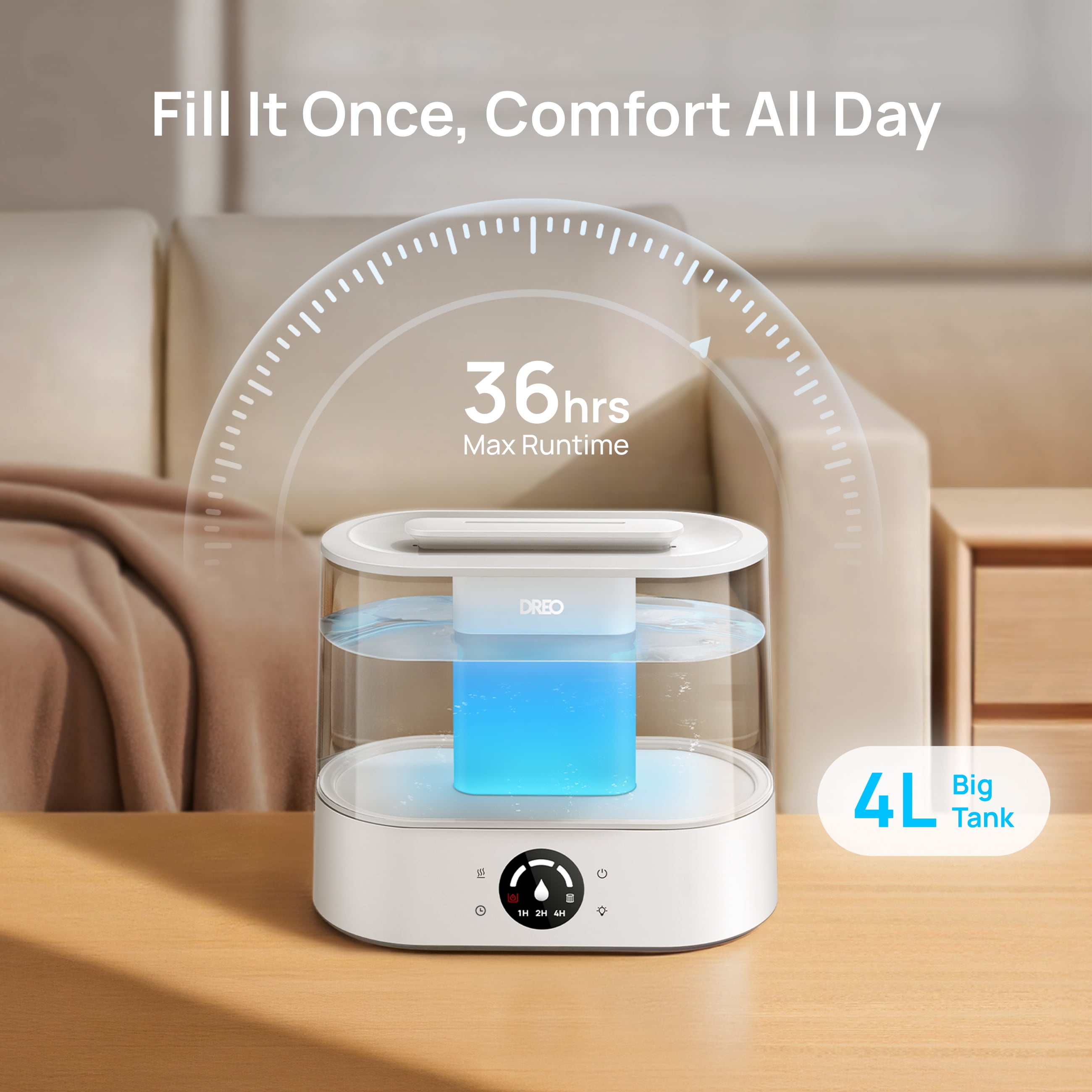 Dreo Cool Mist Luchtbevochtigers voor Baby, 3L Top Fill, 26dB Quite, Omgevingslicht voor Kinderkamer, Minder Vulling, Binnenshuis, Verstelbare Nozzle, Nieuwe Editie Dreo Cool Mist Luchtbevochtigers voor Baby, 3L Top Fill, 26dB Quite, Omgevingslicht voor Kinderkamer, Minder Vulling, Binnenshuis, Verstelbare Nozzle, Nieuwe Editie