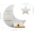 thumbnail image 3 of Floating Shelf Wall Mounted Set of 4 (Moon and 3 Stars) for Toniebox Starter Set,Tonie Figures - Magnetic Wooden Shelves Compatible with Toniebox Player Audio Character for Children Room, 3 of 15