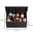 thumbnail image 4 of 230 Gallon Heavy-Duty Resin Storage Box | Lockable Waterproof Deck Chest for Home, Garden & Outdoor Furniture Protection - Black, 4 of 8