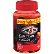 One A Day VitaCraves Adult Multivitamin Gummies, Fruit Flavors, 70 ct, 4 pack