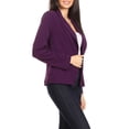 thumbnail image 3 of Women's Casual Long Sleeves Office Workwear Solid Blazer Jacket, 3 of 7