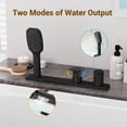 thumbnail image 3 of CASAINC 2 Handle Roman Bathroom Tub Faucet with 3 Function Handheld Sprayer, Matte Black, 3 of 7