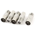thumbnail image 1 of Adaptador de conector coaxial F tipo hembra a macho TV PAL 5 piezas, 1 of 1