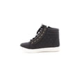 thumbnail image 2 of soho shoes women's leatherette quilted zipper lace up high top sneakers, 2 of 3