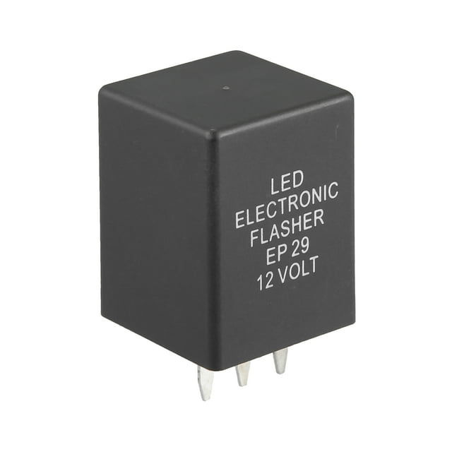 Unique Bargains Electronic LED Flasher Relay Fix 4 Pin EP29 Turn Signal Flashers Universal for Car Plastic Black