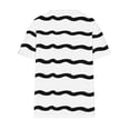 thumbnail image 4 of Plus Size Mujeres Blusas Cuello en V Casual Suelto Verano Blusa de Manga Corta para el Uso Diario Y Casual, 4 of 5