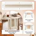 thumbnail image 2 of Boho Table Runner, Farmhouse Macrame Wedding Table Runner For Garden & Outdoor Decor, Summer And Autumn Bridal Shower Decor, Rustic Woven Cotton Crochet Lace With Tassels For Living Room, 72x12 Inch, 2 of 8