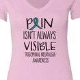 thumbnail image 4 of Inktastic Trigeminal Neuralgia Awareness Pain Isn't Always Visible Women's V-Neck T-Shirt, 4 of 5