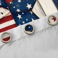 thumbnail image 4 of Manfei Rustic Patriotic Stars Kitchen Curtains, US Flag Printed Black Out Curtains Pack of 2 (42x63 Each), Red White Blue, 4 of 6