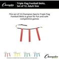thumbnail image 2 of Champion Sports Quick Release Triple Flag Football Set - Adult Black Belt - 32"L-39"W - Red Flag, 2 of 5