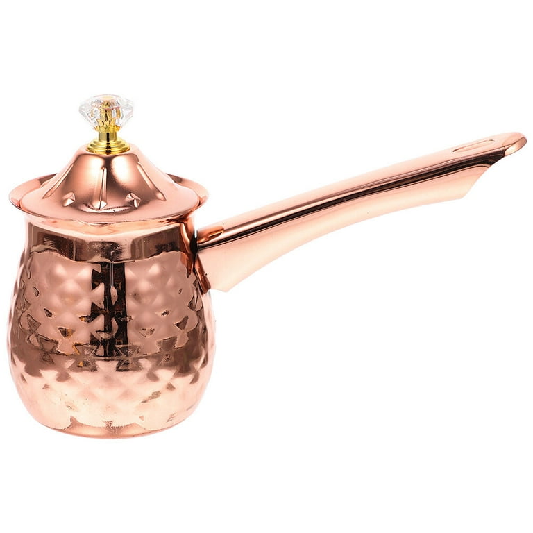 Turkish Coffee Pot for Induction Stove, Moka Pot, Espresso Maker, Coffee  Maker Greek, Arabic Coffee Warmer, Cezve Brass Handle Silver Colour 