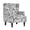 Accent Chair-ROCOCO BLACK, variant on UIXE High Back Accent Chair, Fabric Upholstered Armchair for Living Room, Floral Printed Wingback Arm Chair with Solid Wood Legs, Retro Nailhead Trim Single Sofa Bedroom Reading Seat - Rococo Green