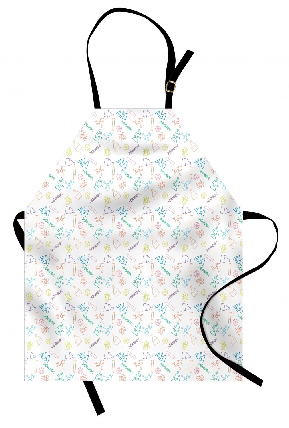 Science Apron Chemistry Concept Pattern with Chemical Instruments University School Education