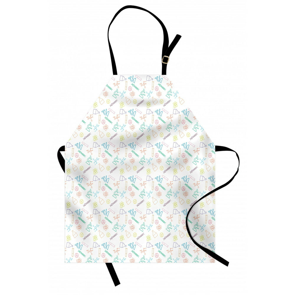 Science Apron Chemistry Concept Pattern with Chemical Instruments ...