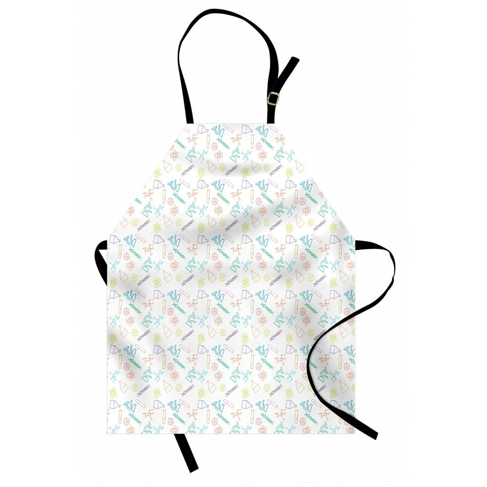 Science Apron Chemistry Concept Pattern with Chemical Instruments