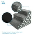 thumbnail image 4 of Best Pet Supplies Foam Pet Steps for Small Dogs and Cats, Portable Ramp Stairs for Couch, Sofa, and High Bed Climbing, Non-Slip Balanced Indoor Step Support, Paw Safe - Gray Lattice P, 4 of 5
