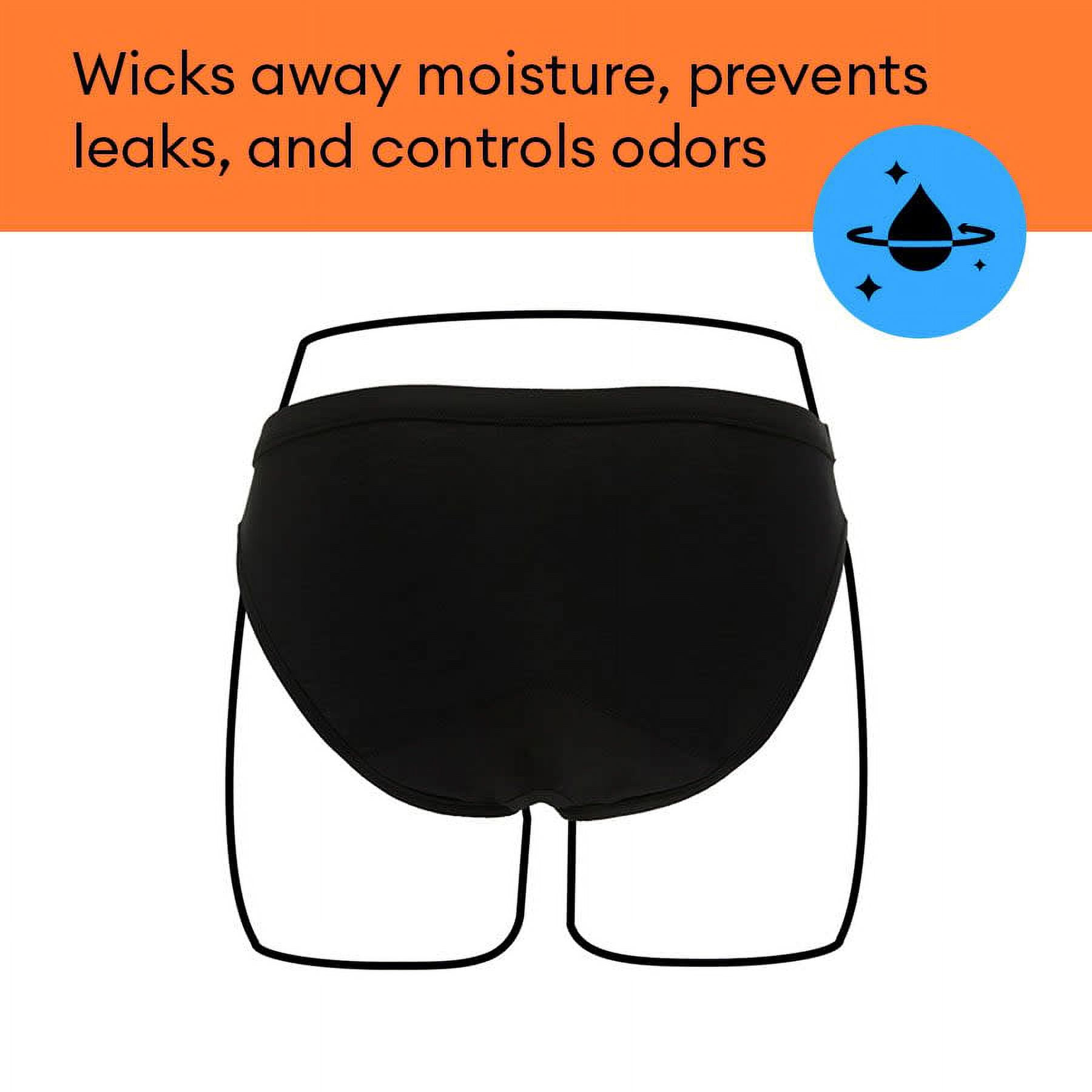 Thinx Teens Super Absorbency Cotton Bikini Period Underwear, Small, Black