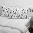 thumbnail image 3 of Black Branches Birds Pillow Covers, Linen Long Throw Pillow Case, Modern Abstract Forest Silhouettes Holiday Pillow Protector Decorative Cushion Cover for Living Room/Bedroom 12" x 20", 3 of 8