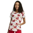 thumbnail image 6 of Tooniforms Women Scrubs Top V-Neck Print TF737, 6 of 6