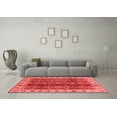 thumbnail image 3 of Ahgly Company Indoor Round Abstract Red Modern Area Rugs, 8' Round, 3 of 4