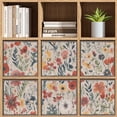 thumbnail image 4 of Collapsible Oxford Fabric Storage Cubes with Handles, Large Mid Foldable Oxford Cloth Bins Set of 2/6, Closet Organizers for Shelves Clothes Home Kitchen Toy - Wildflower Floral-1, 4 of 7