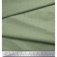 thumbnail image 2 of Soimoi Green Heavy Canvas Fabric Plaid Check Print Fabric by the Yard 58 Inch Wide, 2 of 3